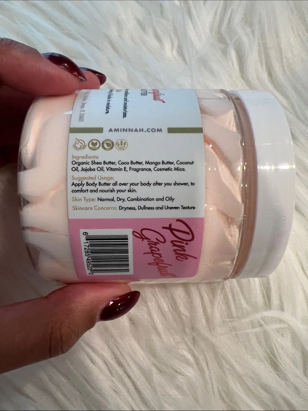 NWT Aminnah Pink Grapefruit Whipped Body Butter retails $38.00 USD